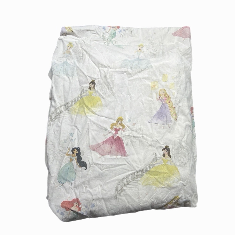 Pottery Barn Disney Princesses Queen Fitted Sheet 100% Organic Cotton